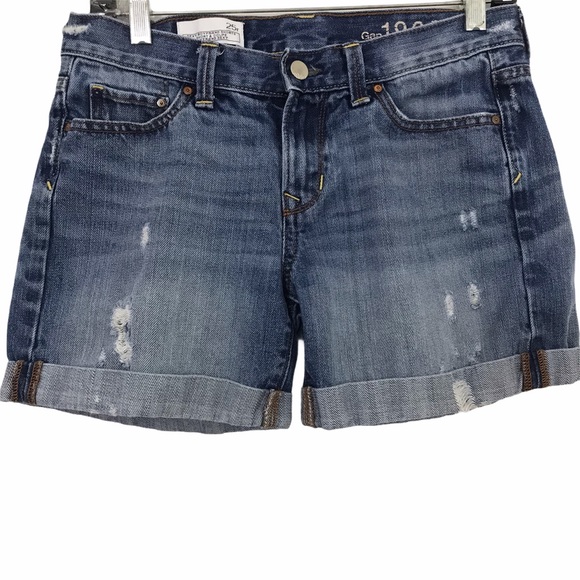 GAP Pants - Gap 1969 Sexy Boyfriend Denim Shorts Cuffed Hem